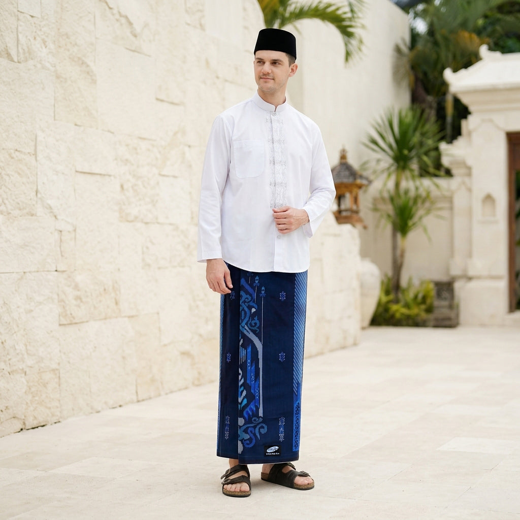 Sarung ATLAS Super Premium Silver Motif 925 A9 SJA SJ Navy