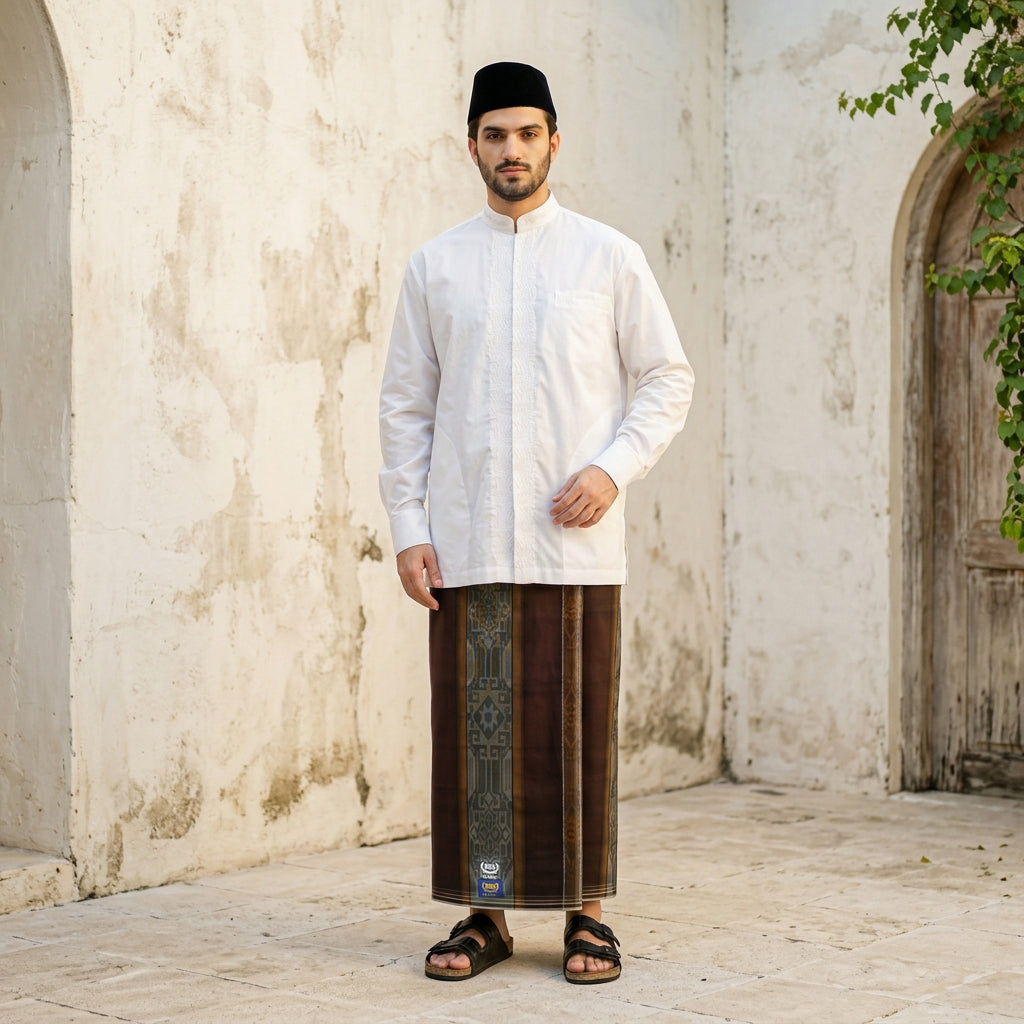 Sarung BHS Classic Gold Motif C44 DGB SJ Merah 02