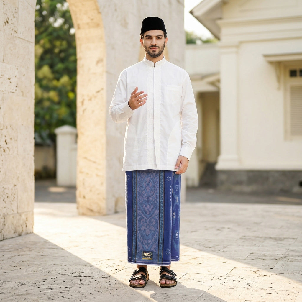 Sarung BHS Innovaire Gold Motif F34 JPE Biru
