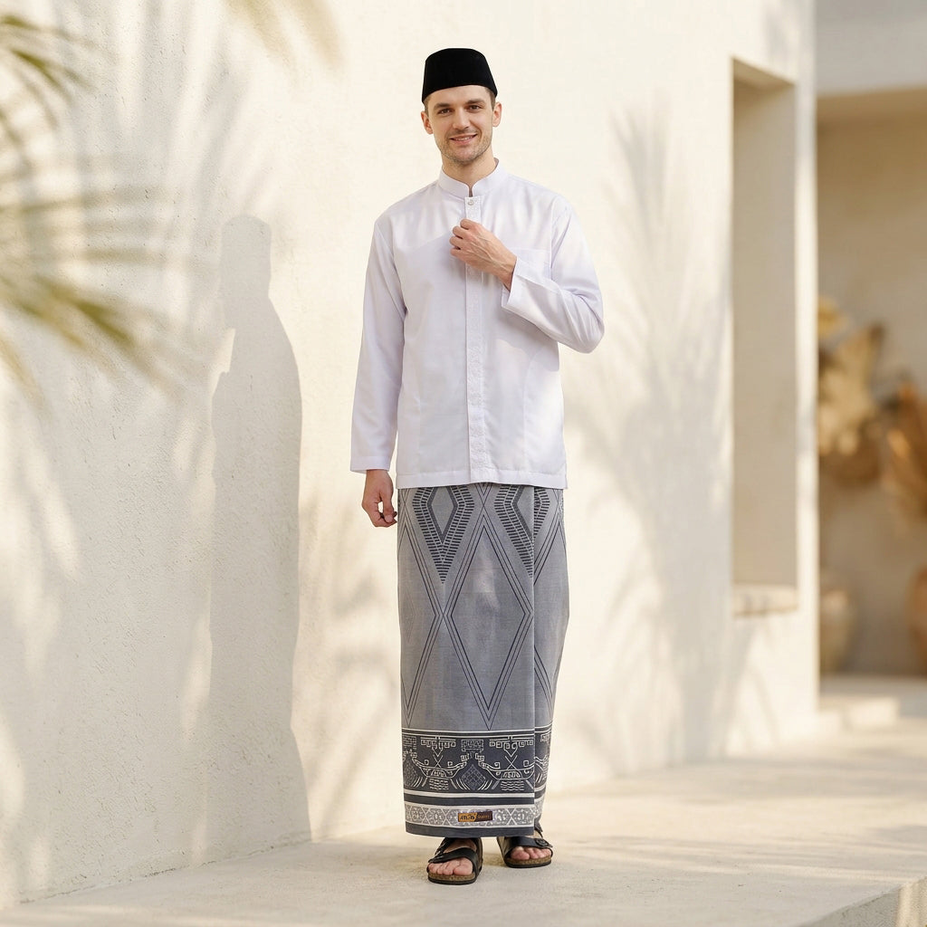 Sarung ATLAS Bustan Series Banjarmasin Grey