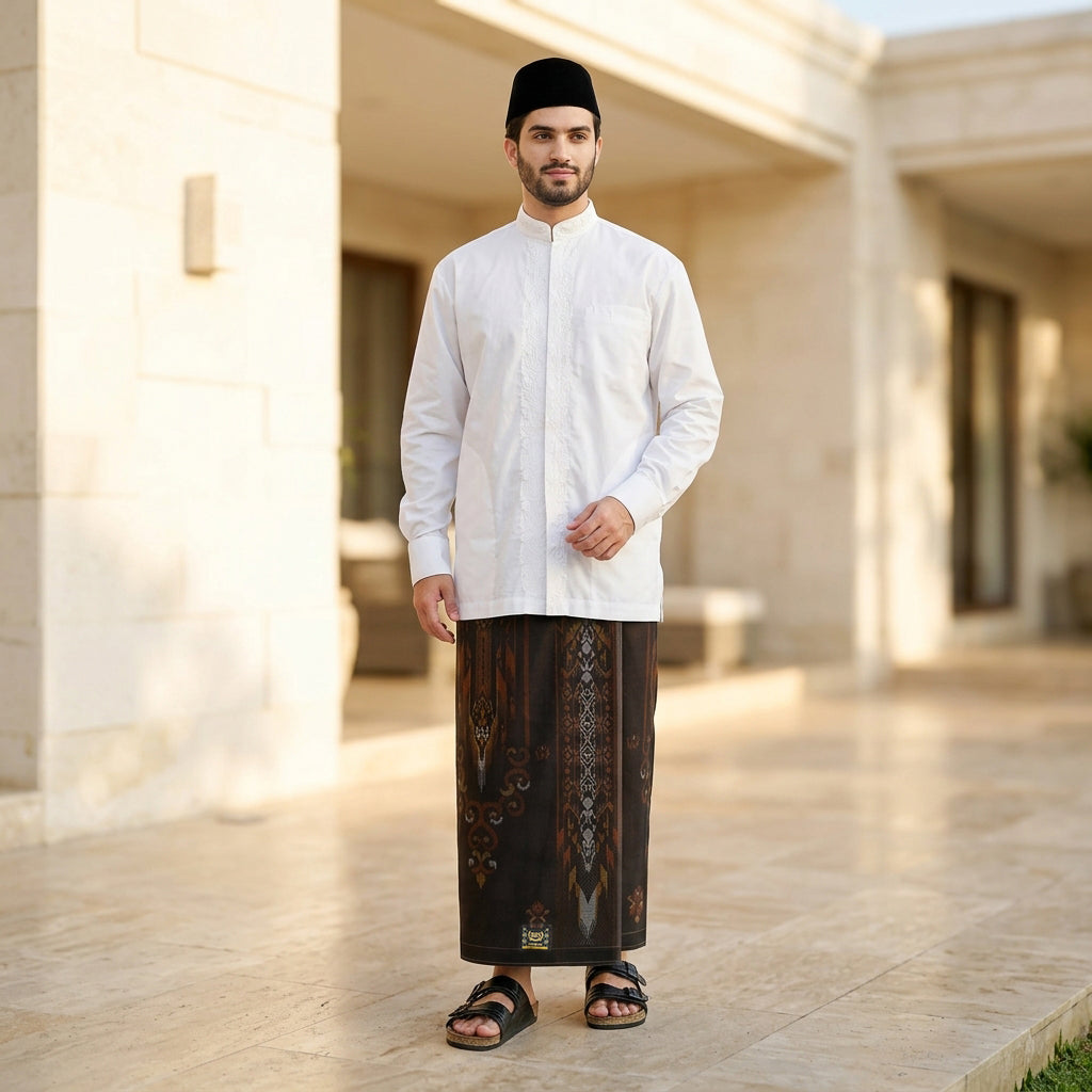 Sarung BHS Innovaire Gold Motif F32 PKM SJ Coklat Tua