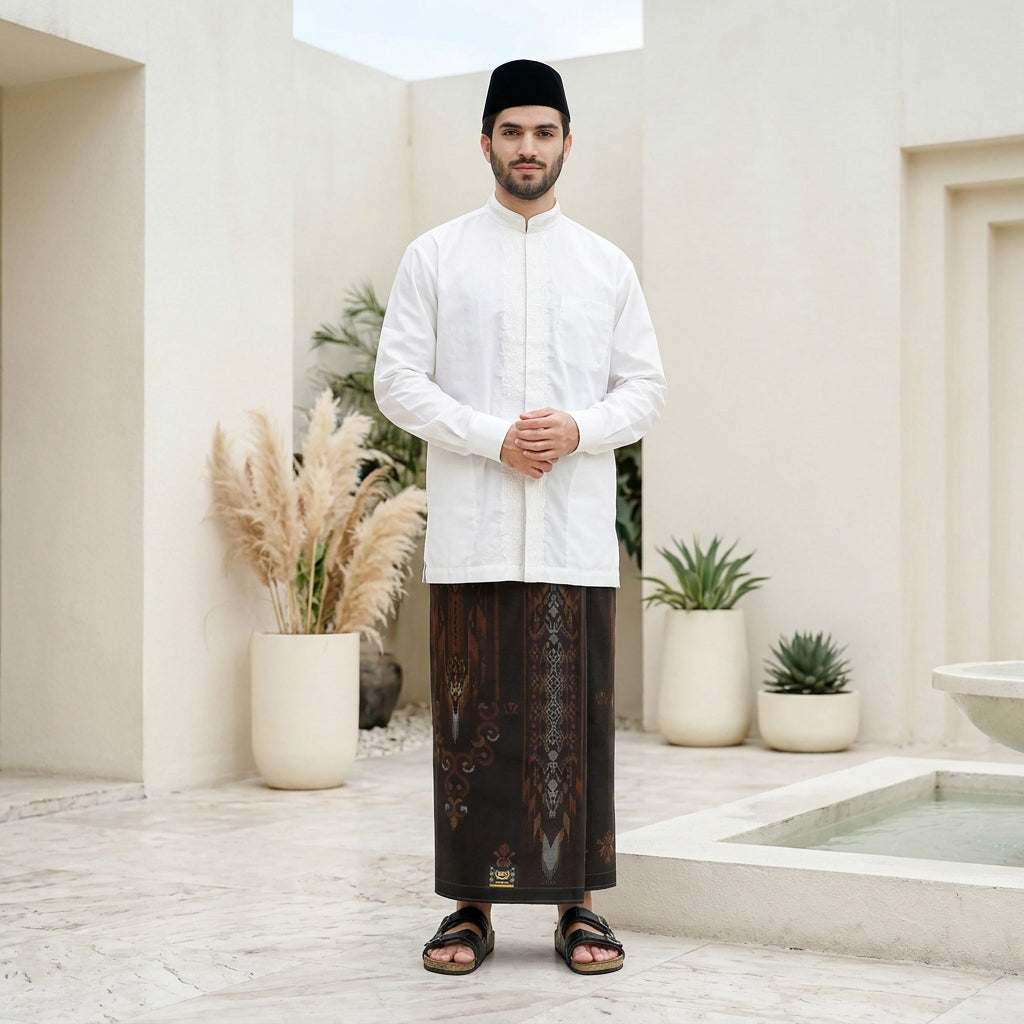 Sarung BHS Innovaire Gold Motif F32 PKM SJ Coklat Tua