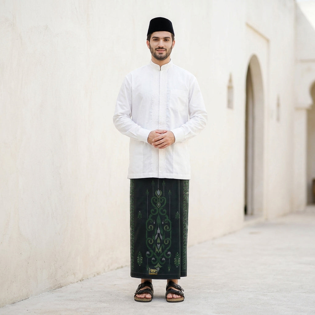 Sarung BHS Innovaire Gold Motif F32 PKM SJ Dark Green