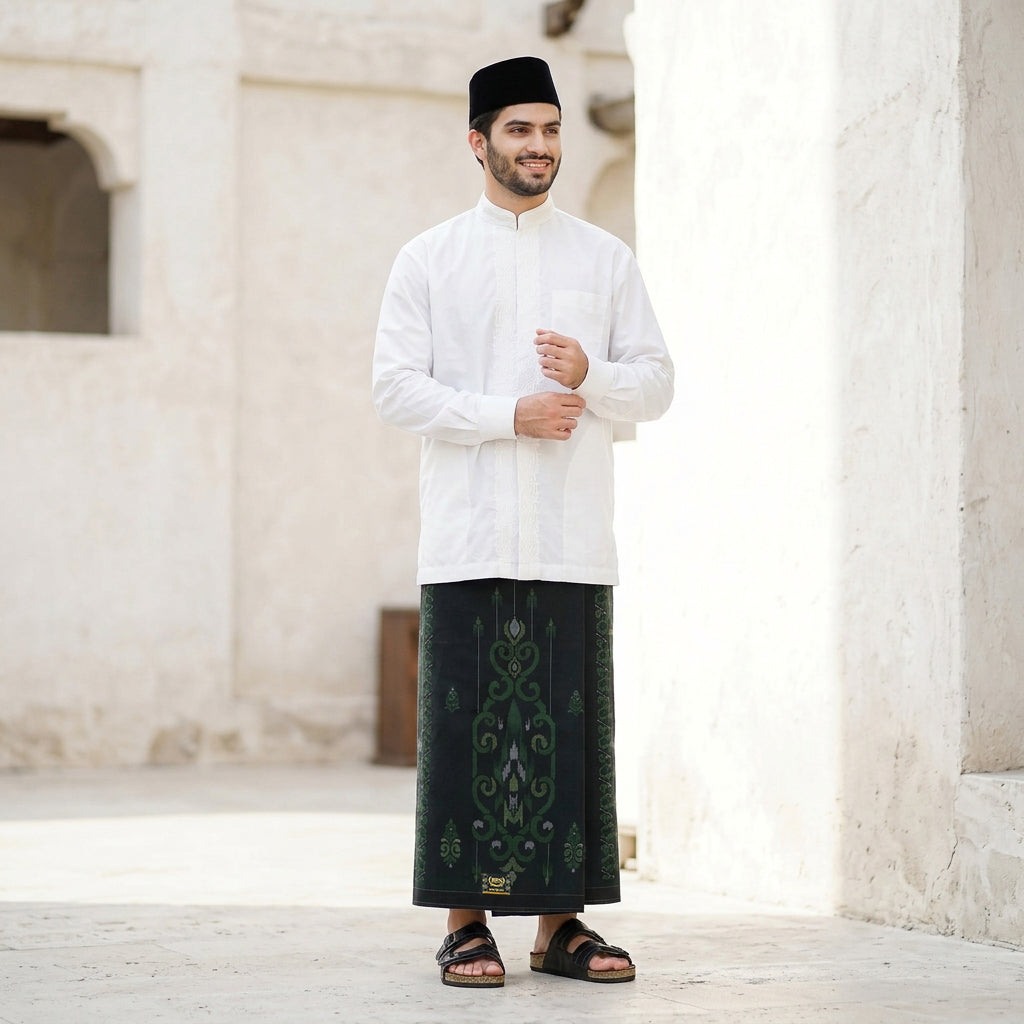 Sarung BHS Innovaire Gold Motif F32 PKM SJ Dark Green