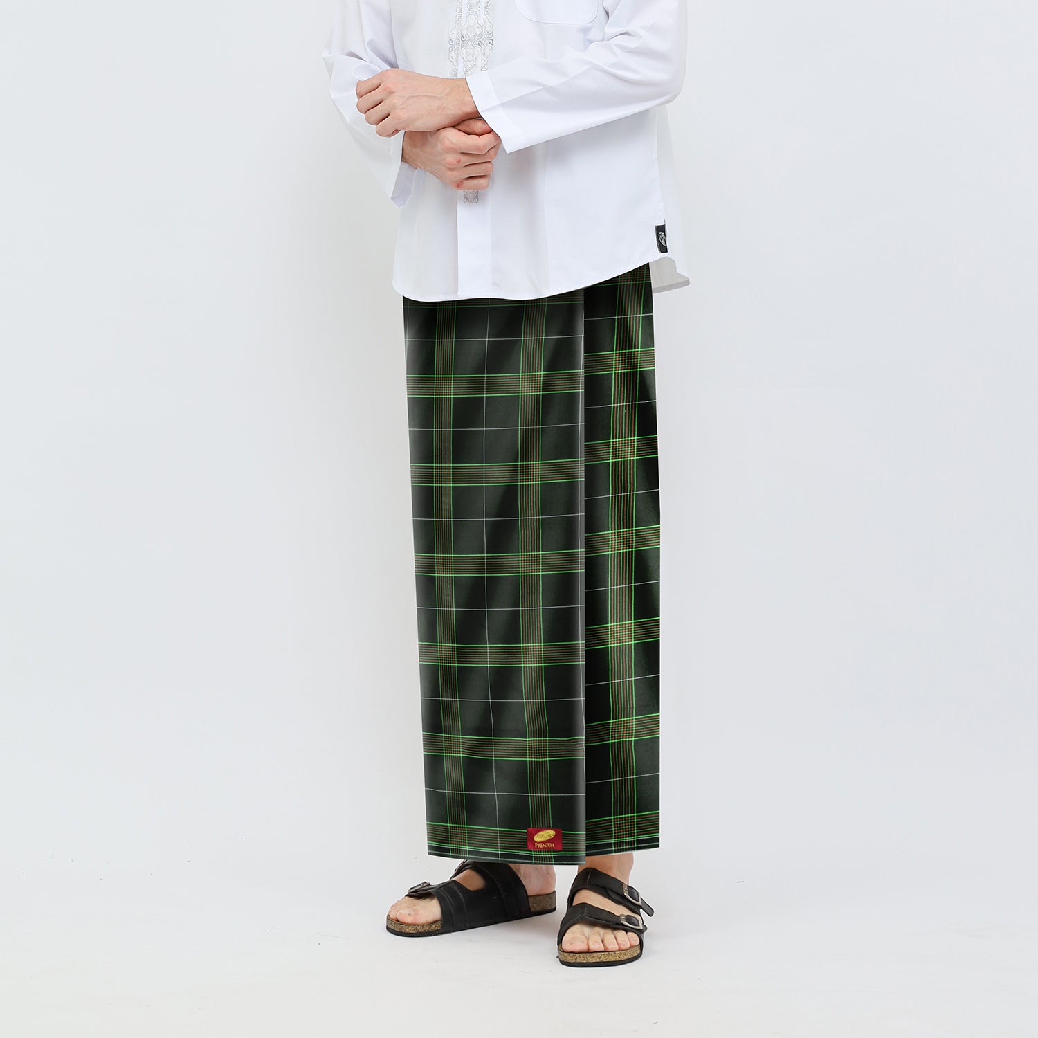 Sarung ATLAS Premium 550 DGH Hitam Hijau