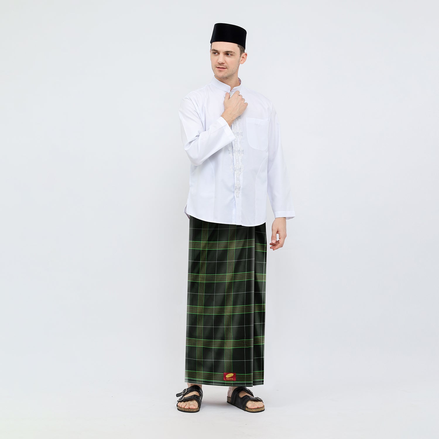 Sarung ATLAS Premium 550 DGH Hitam Hijau