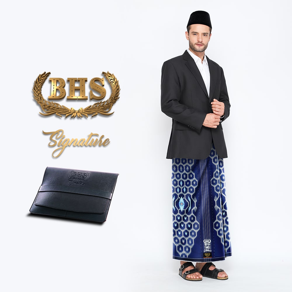 Sarung BHS Signature Gold Motif S74 SIF Biru Tua