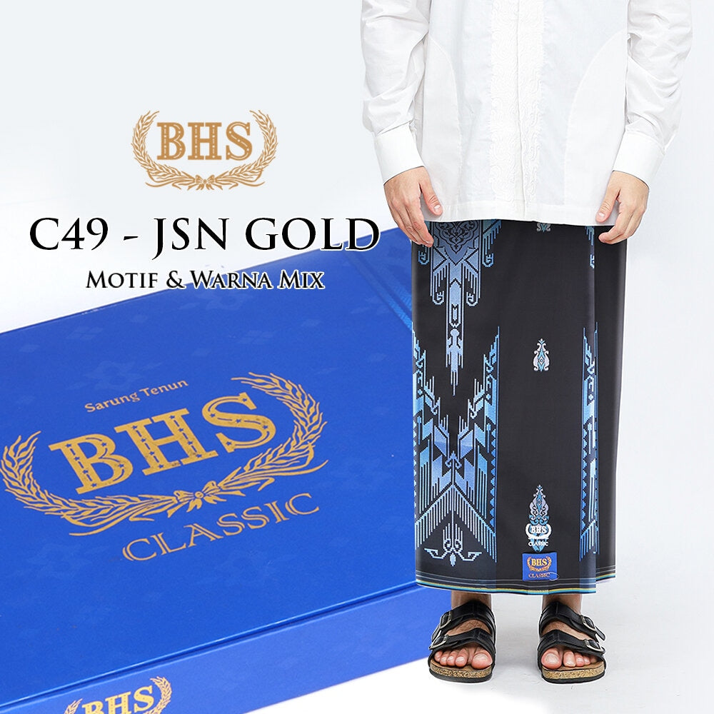 Sarung BHS Classic Gold Motif C49 JSN Warna Mix