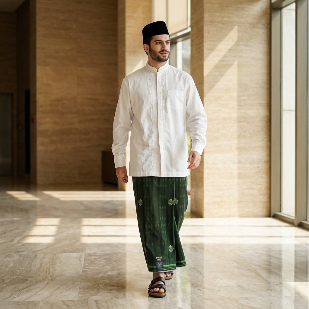 Sarung BHS Classic Gold Motif C45 SSK Hijau
