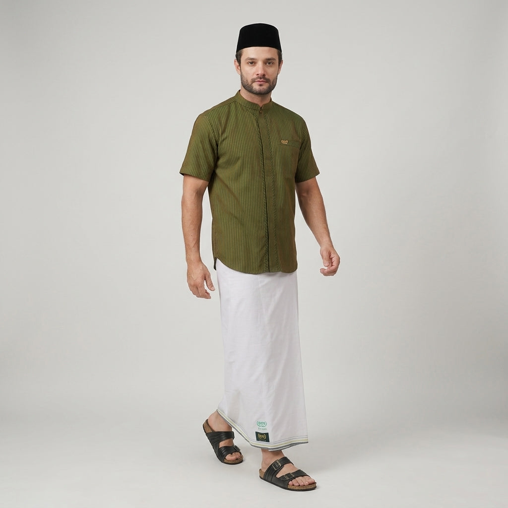 Sarung BHS Cosmo Gold Warna Putih Polos