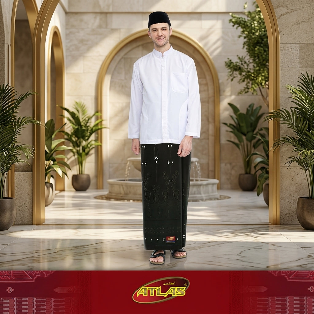 Sarung ATLAS Bustan Sagara Series PLS Fiqham Black