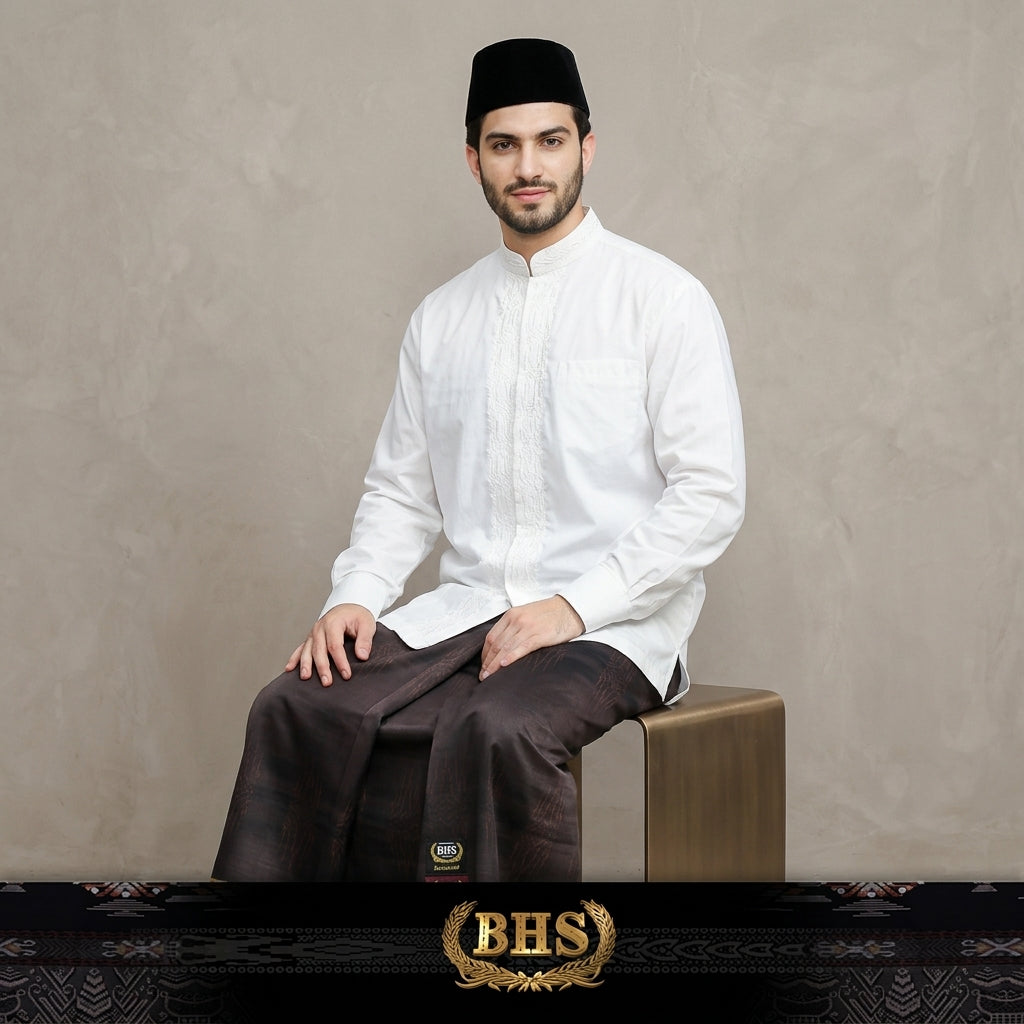 Sarung BHS Excellent Gold Motif E52 CCA Coklat Tua