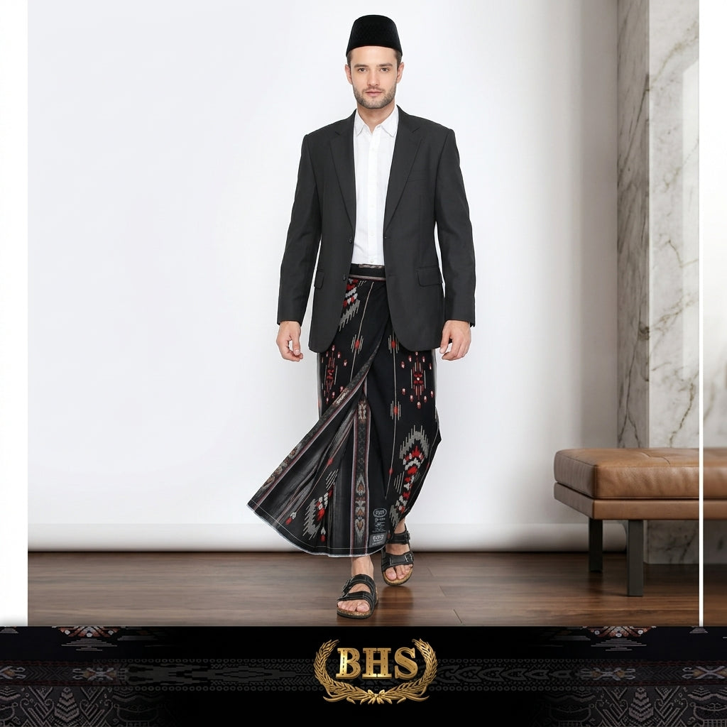 Sarung BHS Signature Silver S76 SIN Hitam Merah