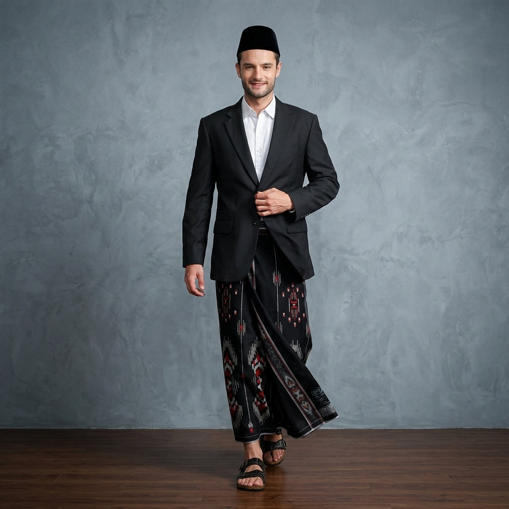 Sarung BHS Signature Silver S76 SIN Hitam Merah