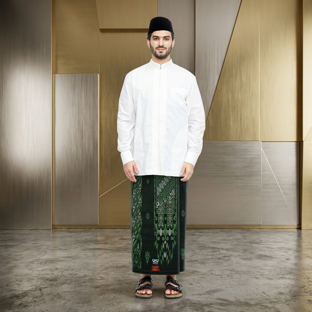 Sarung BHS Infinity Gold Motif V32 SNB SJ Forest Green