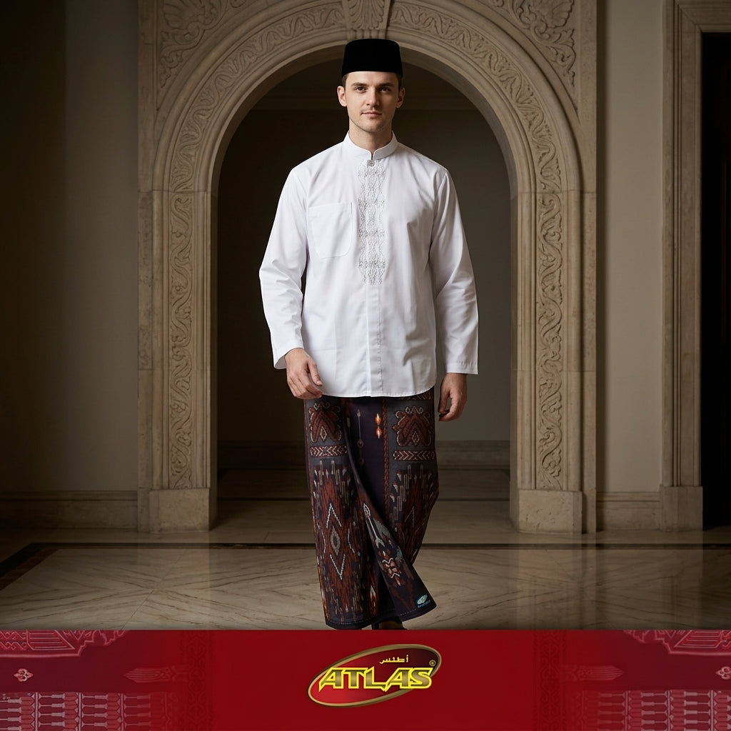 Sarung ATLAS Silver Super Premium 920 Motif A9 KJB Dark Brown