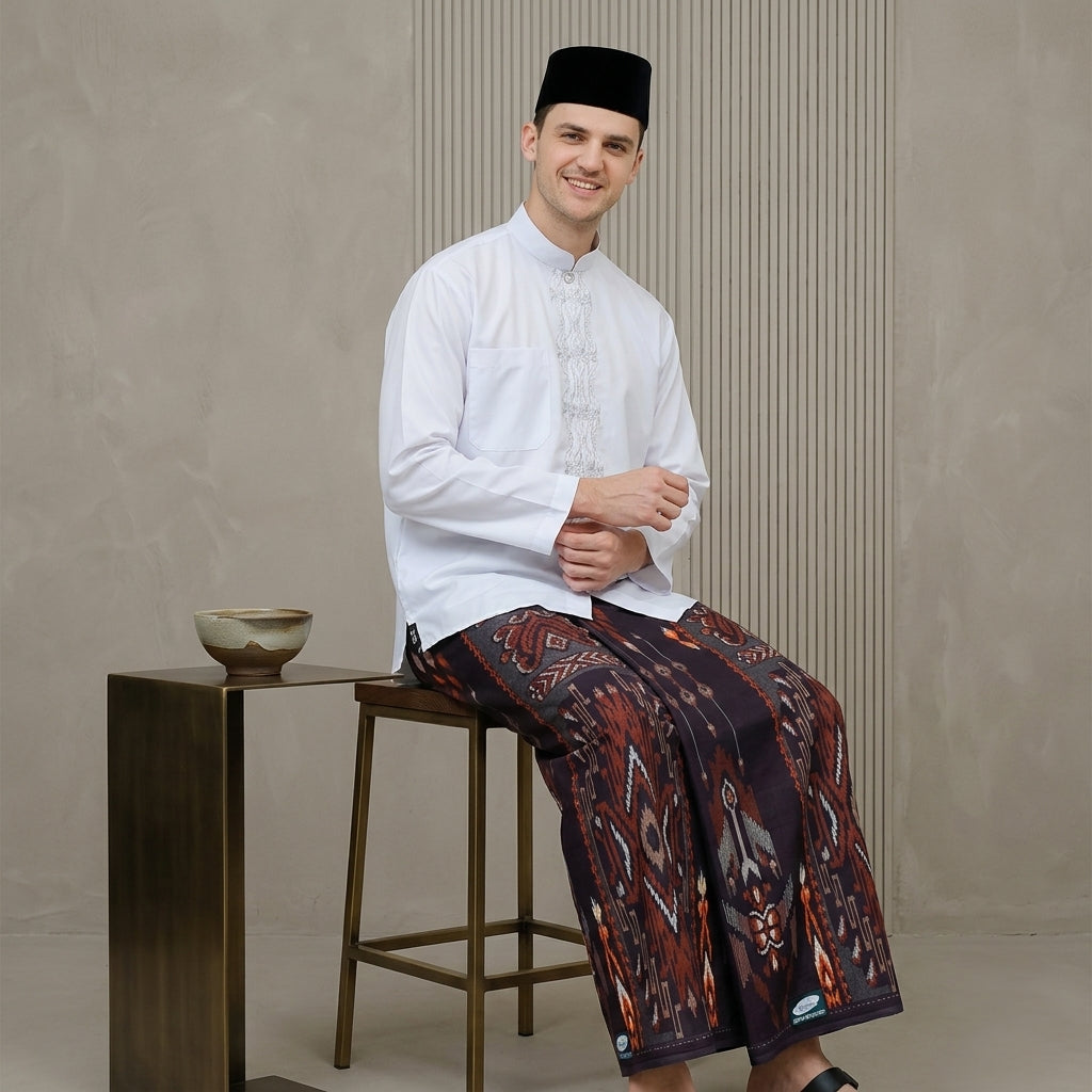 Sarung ATLAS Silver Super Premium 920 Motif A9 KJB Dark Brown