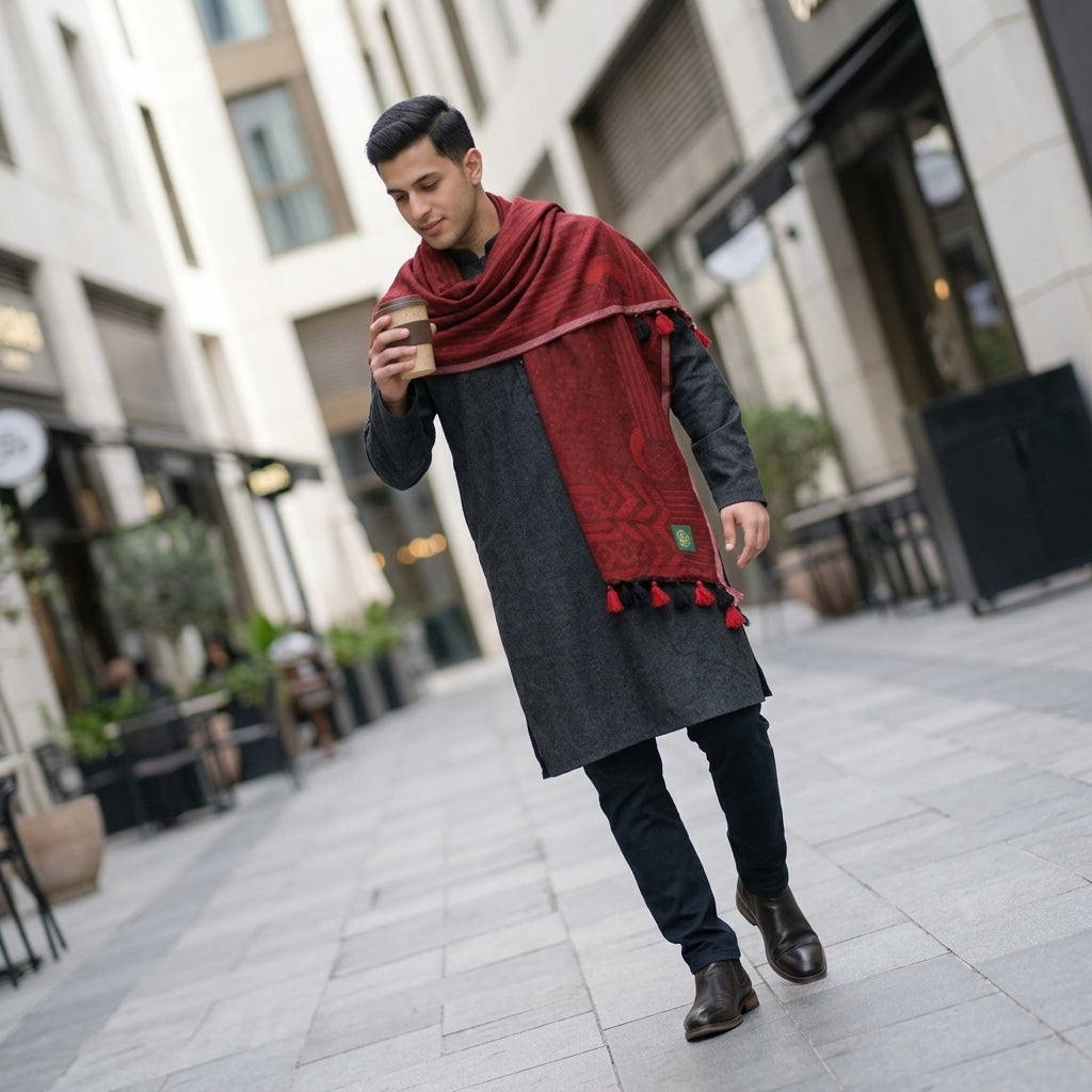 Surban Subaiyah BHS Cosmo Motif DPB Merah