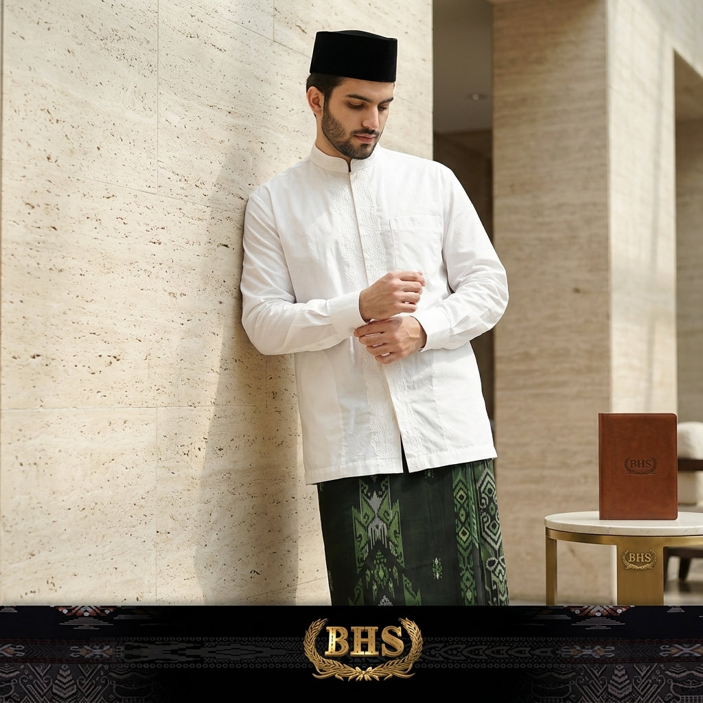 Sarung BHS Infinity Gold Motif V32 SNA SJ Forest Green