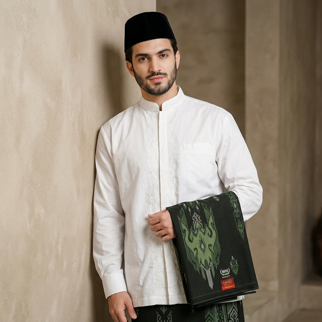 Sarung BHS Infinity Gold Motif V32 SNA SJ Forest Green