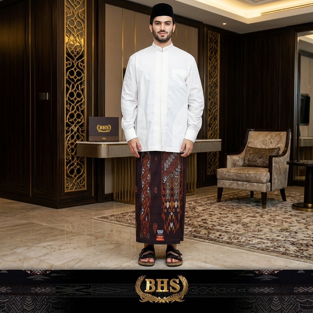 Sarung BHS Infinity Gold Motif V32 SNB SJ Choco