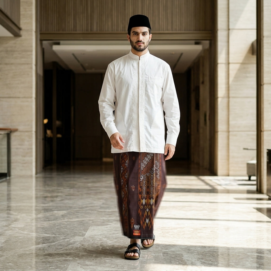 Sarung BHS Infinity Gold Motif V32 SNB SJ Choco