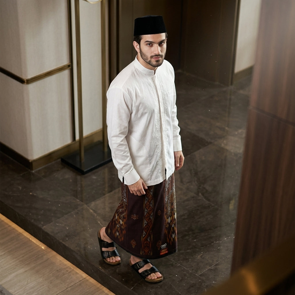 Sarung BHS Infinity Gold Motif V32 SNB SJ Choco