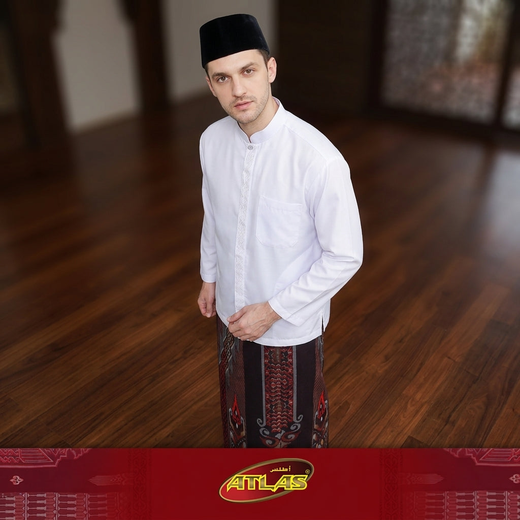 Sarung ATLAS Super Premium 925 A9 MJA SJ Dark Red
