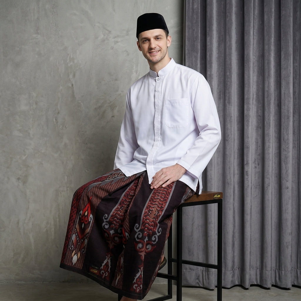 Sarung ATLAS Super Premium 925 A9 MJA SJ Dark Red