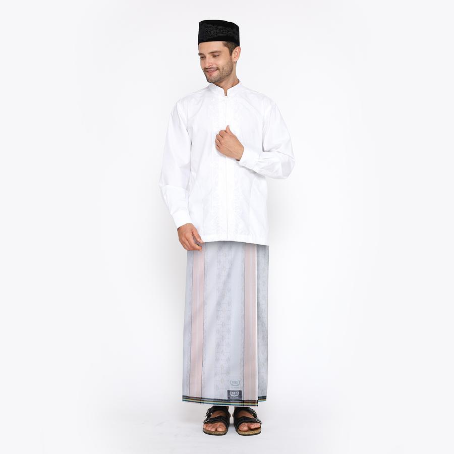 Sarung BHS Classic Silver Motif C44 DKA White Series