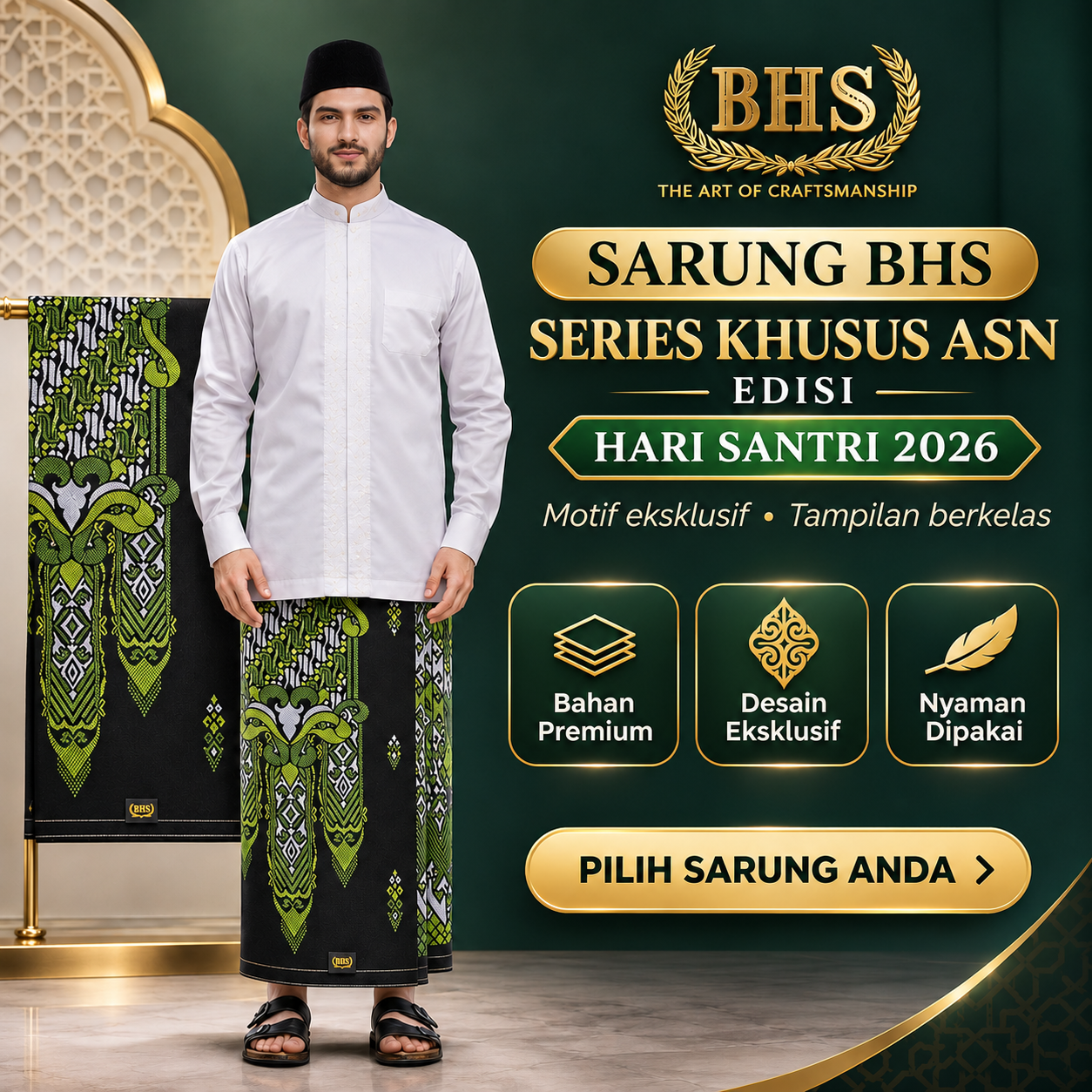 Sarung BHS Series ASN - Edisi Hari Santri 2026