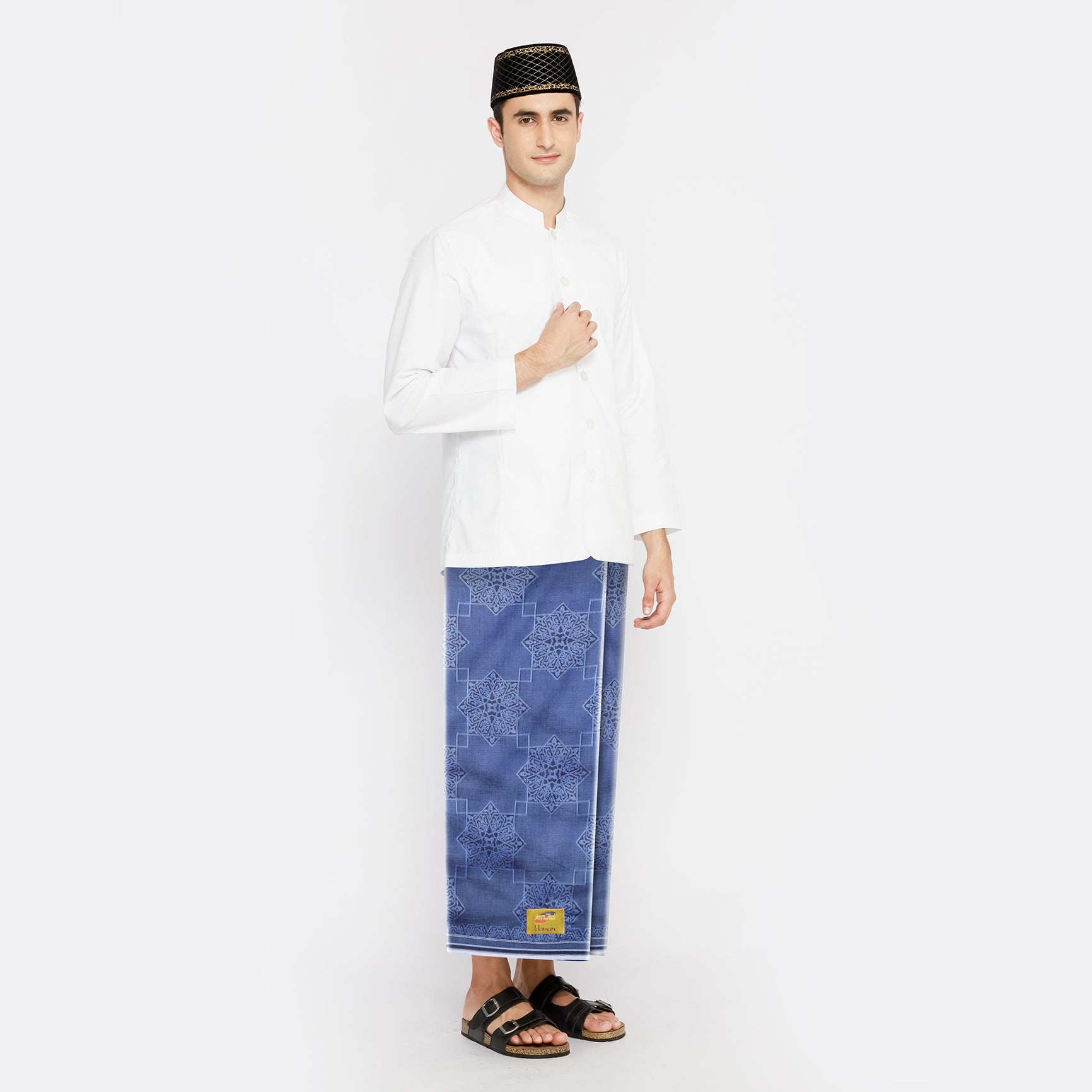 Sarung ATLAS Idaman Jacquard Classic Biru 01