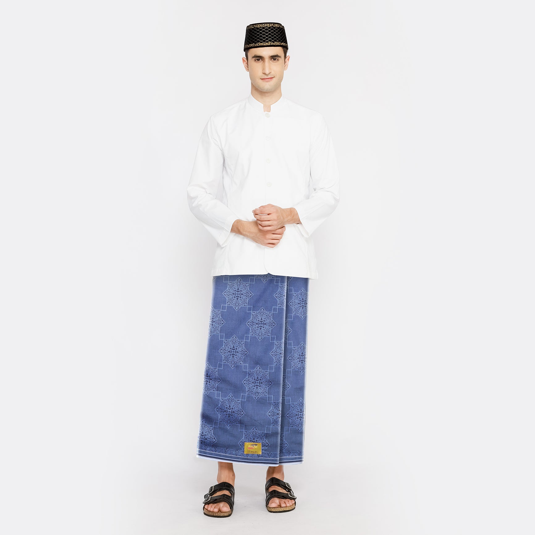 Sarung ATLAS Idaman Jacquard Classic Biru 01