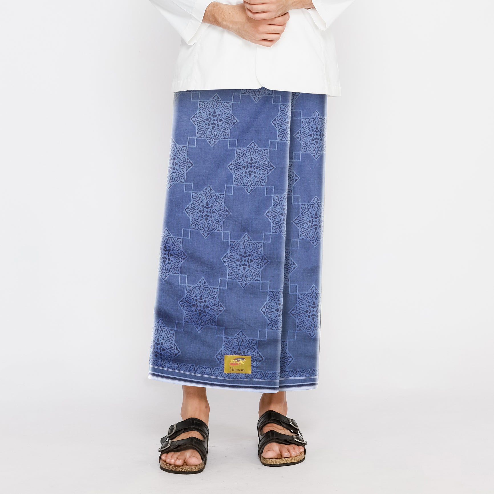 Sarung ATLAS Idaman Jacquard Classic Biru 01