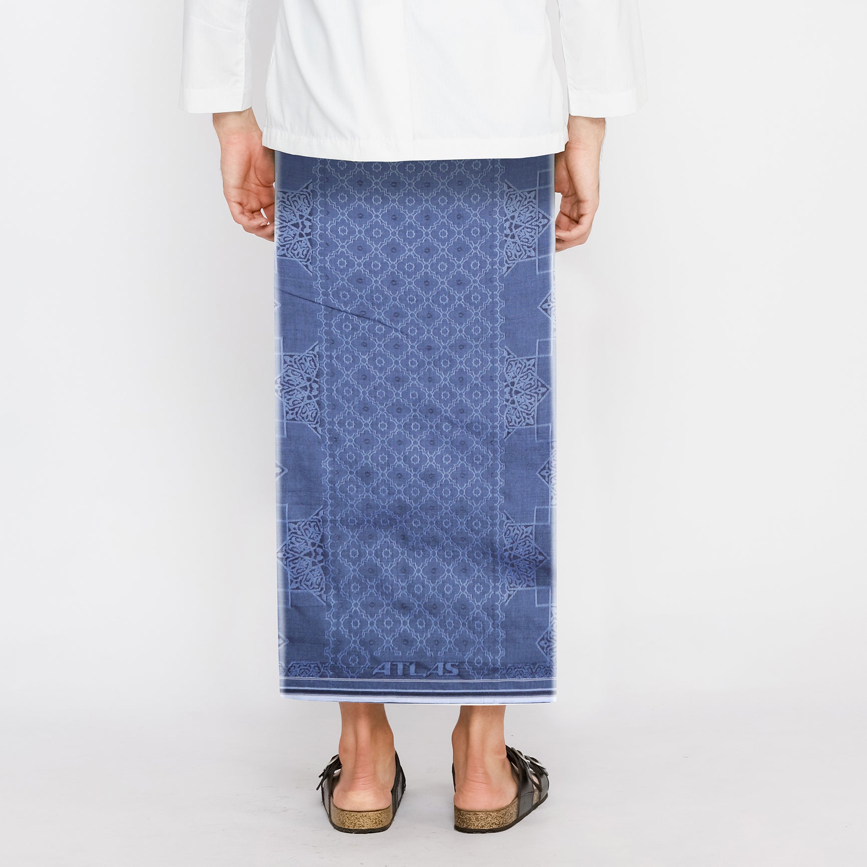Sarung ATLAS Idaman Jacquard Classic Biru 01